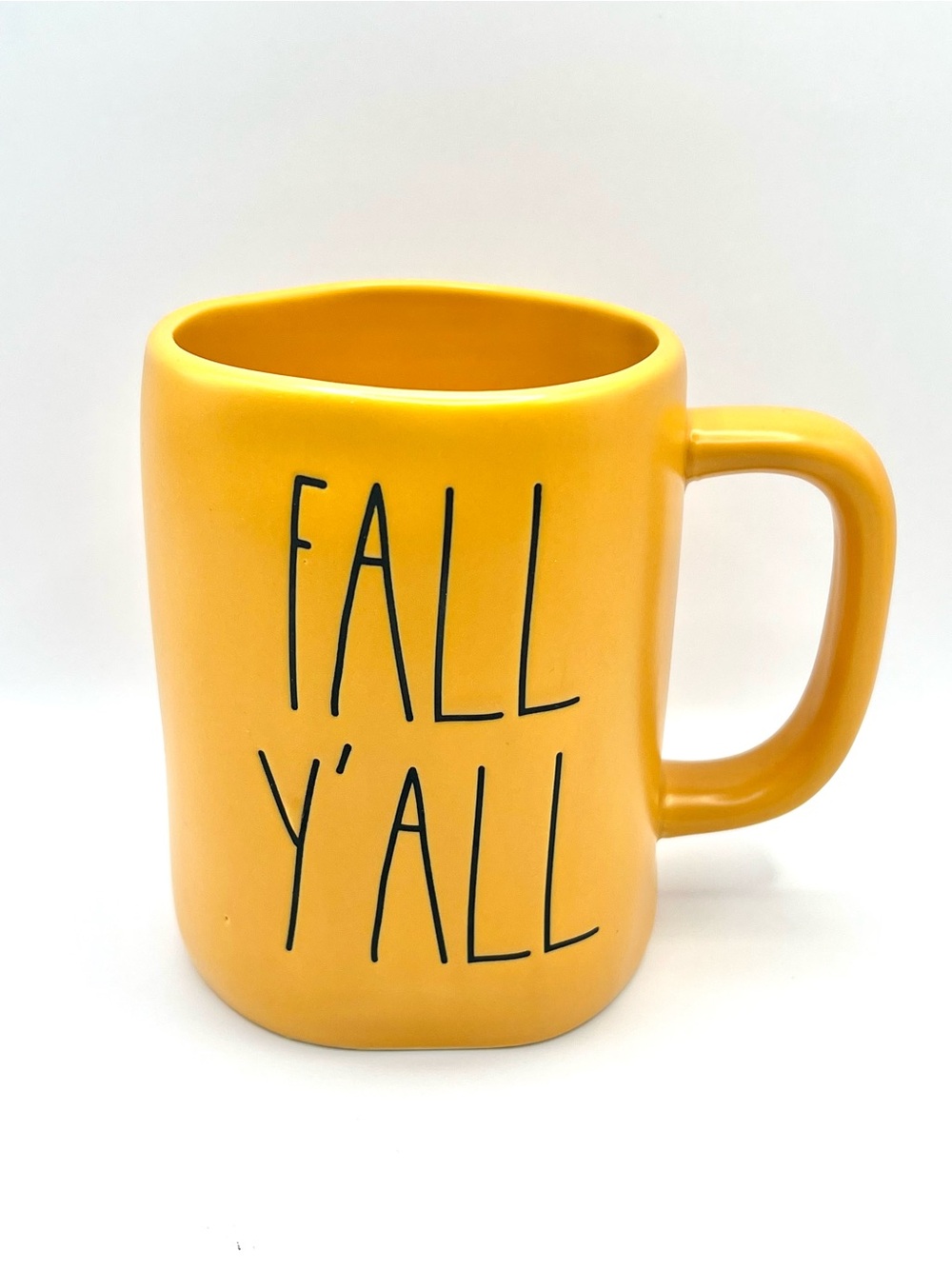 Rae Dunn “Fall Y’All” Mustard Gold Ceramic Mug - Artisan Collection- NWOT
